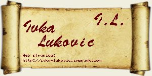 Ivka Luković vizit kartica